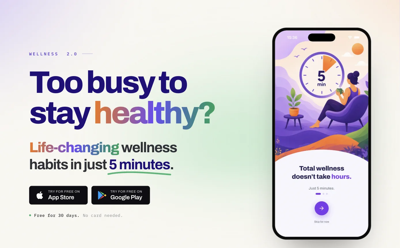 The Miracle Ritual website: too busy to stay healthy? Life-changing wellness habits in just 5 minutes